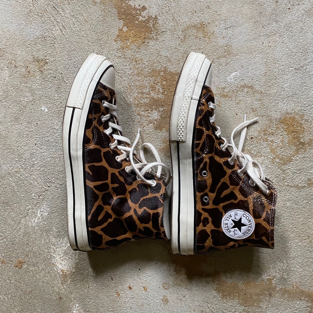 Converse All-Star Giraffe Print Calf Hair Sneakers